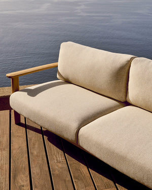 Kave Home Tirant tuinbank 3-zits teakhout Beige