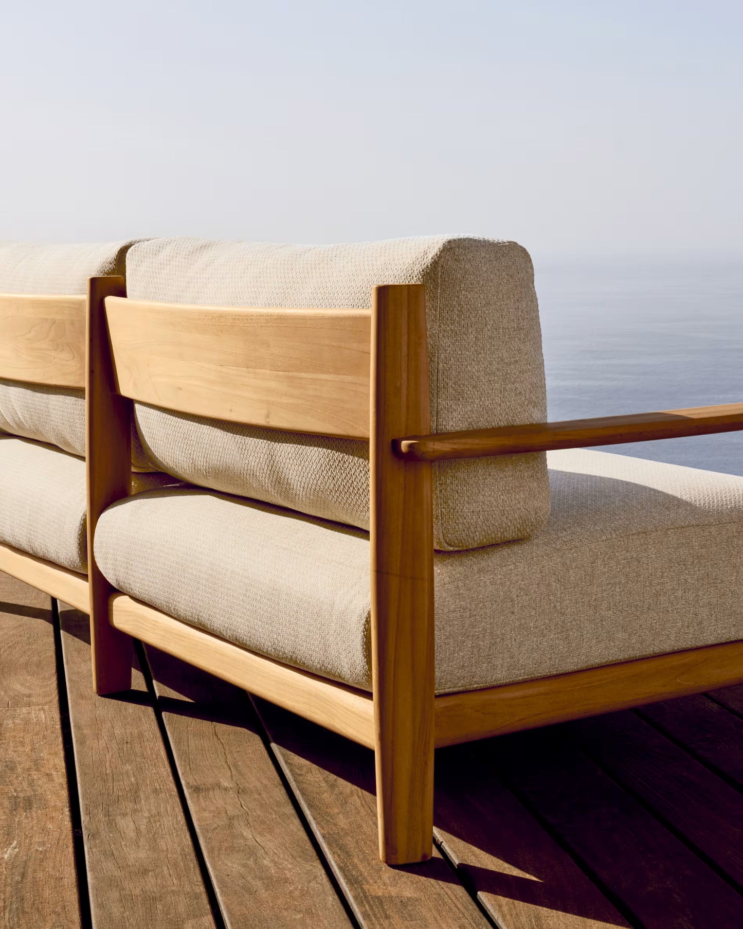 Kave Home Tirant tuinbank 3-zits teakhout Beige