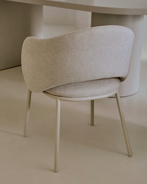 Kave Home Maina eetkamerstoel chenille Beige