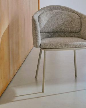 Kave Home Minda eetkamerstoel dik chenille Beige