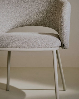 Kave Home Maina eetkamerstoel dik chenille Beige