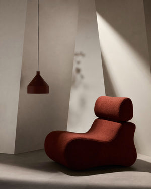Kave Home Club fauteuil bouclé Terracotta