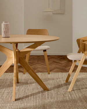 Kave Home Naanim eettafel rond Ø120 cm Naturel