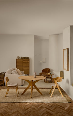 Kave Home Naanim eettafel rond Ø120 cm Naturel