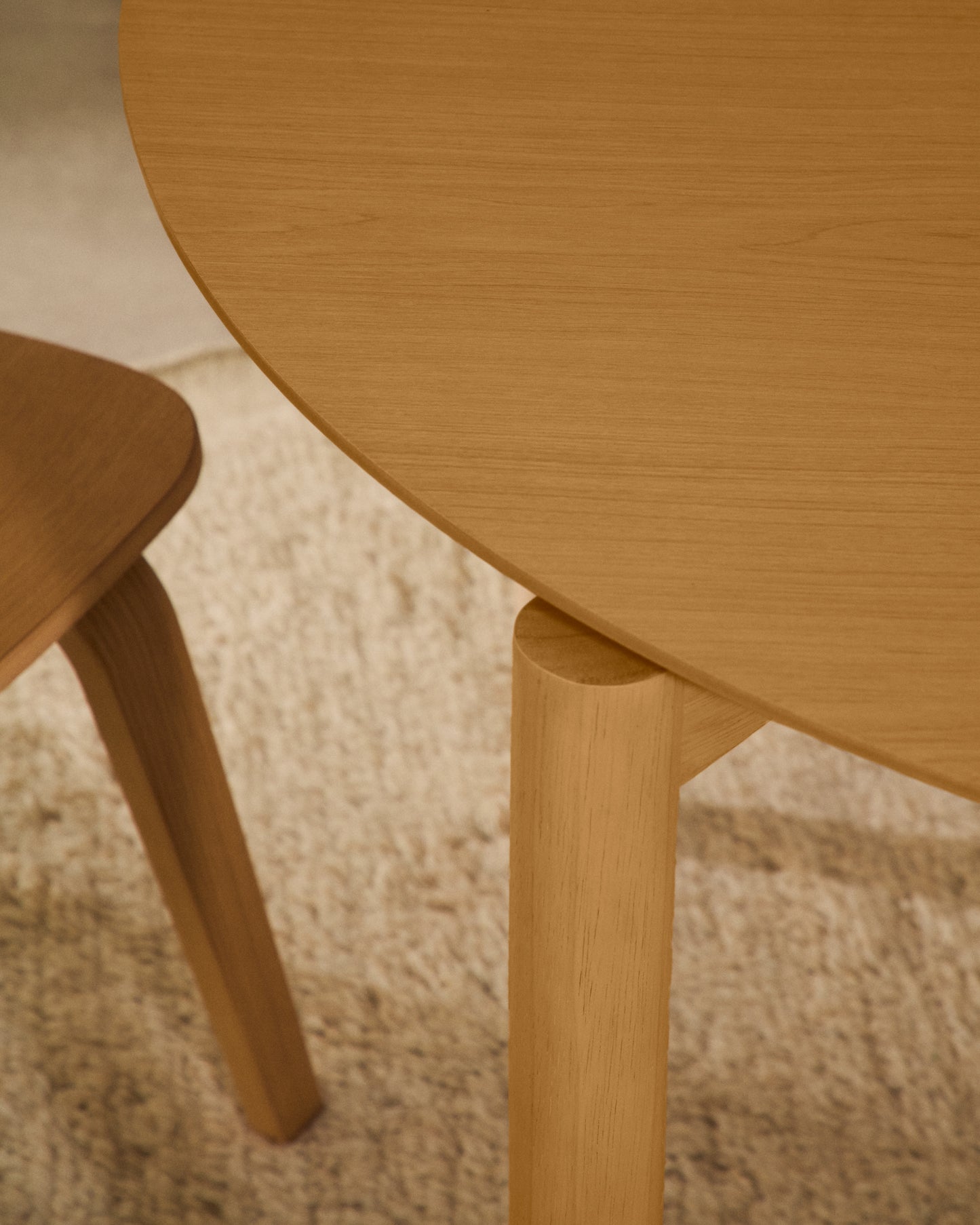 Kave Home Indara eettafel rond Ø100 cm Naturel