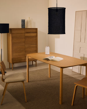 Kave Home Indara eettafel rechthoekig 160x90 cm Naturel
