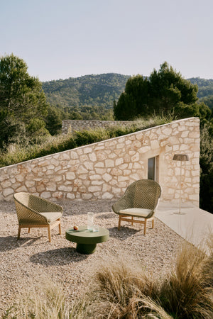 Kave Home Olbia loungestoel met hoge rug Rattan
