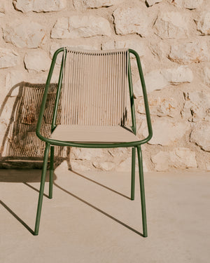 Kave Home Zivia tuinstoel Groen