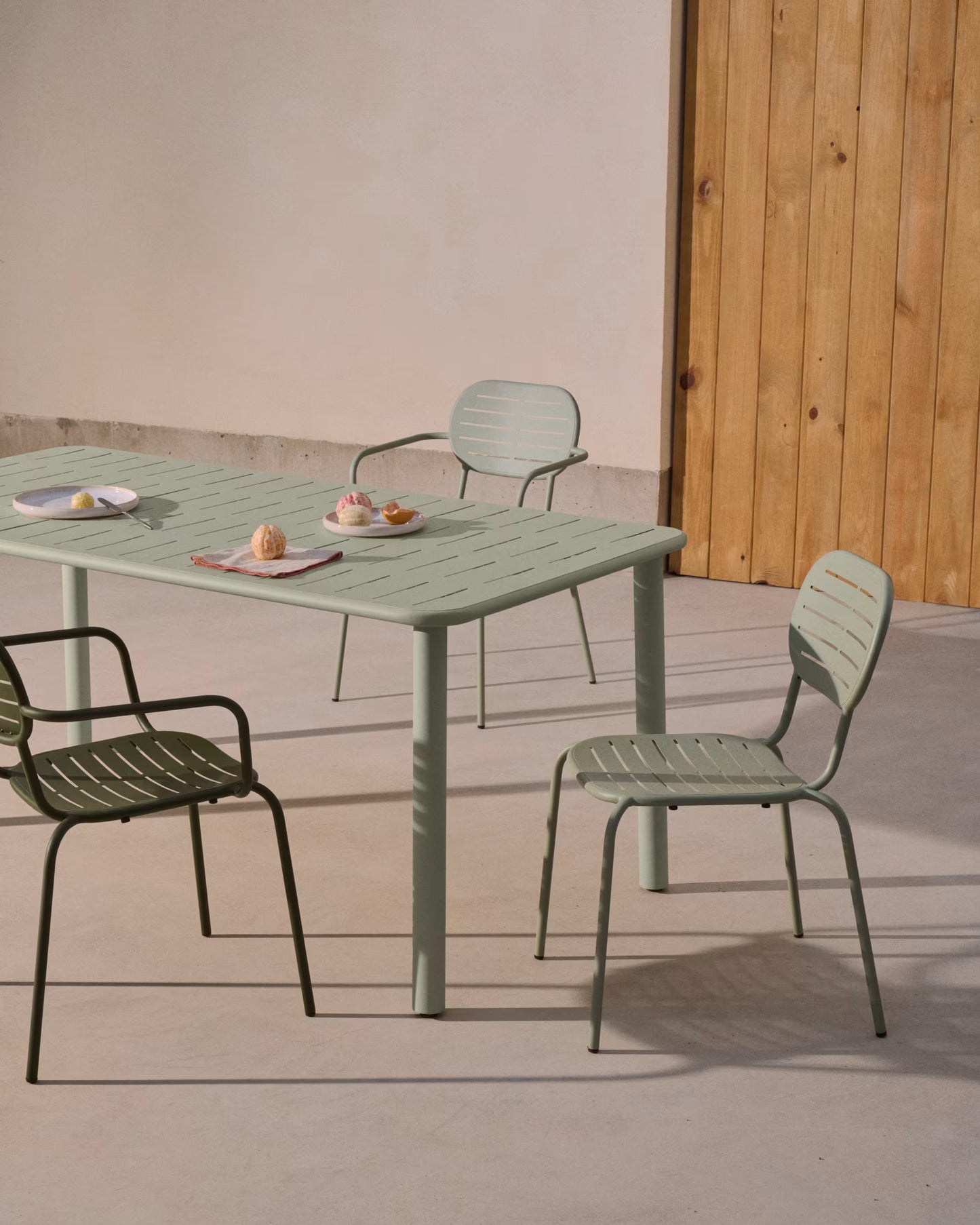 Kave Home Brai tuintafel 180x90 cm gegalvaniseerd Turquoise