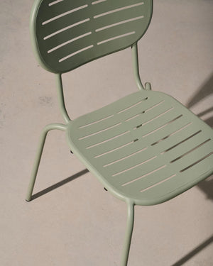Kave Home Brai tuinstoel gegalvaniseerd Turquoise