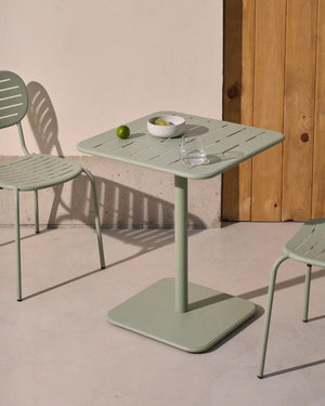 Kave Home Brai tuintafel 70x70 cm gegalvaniseerd Turquoise