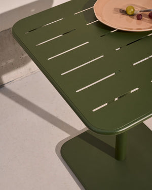 Kave Home Brai tuintafel 70x70 cm gegalvaniseerd Groen