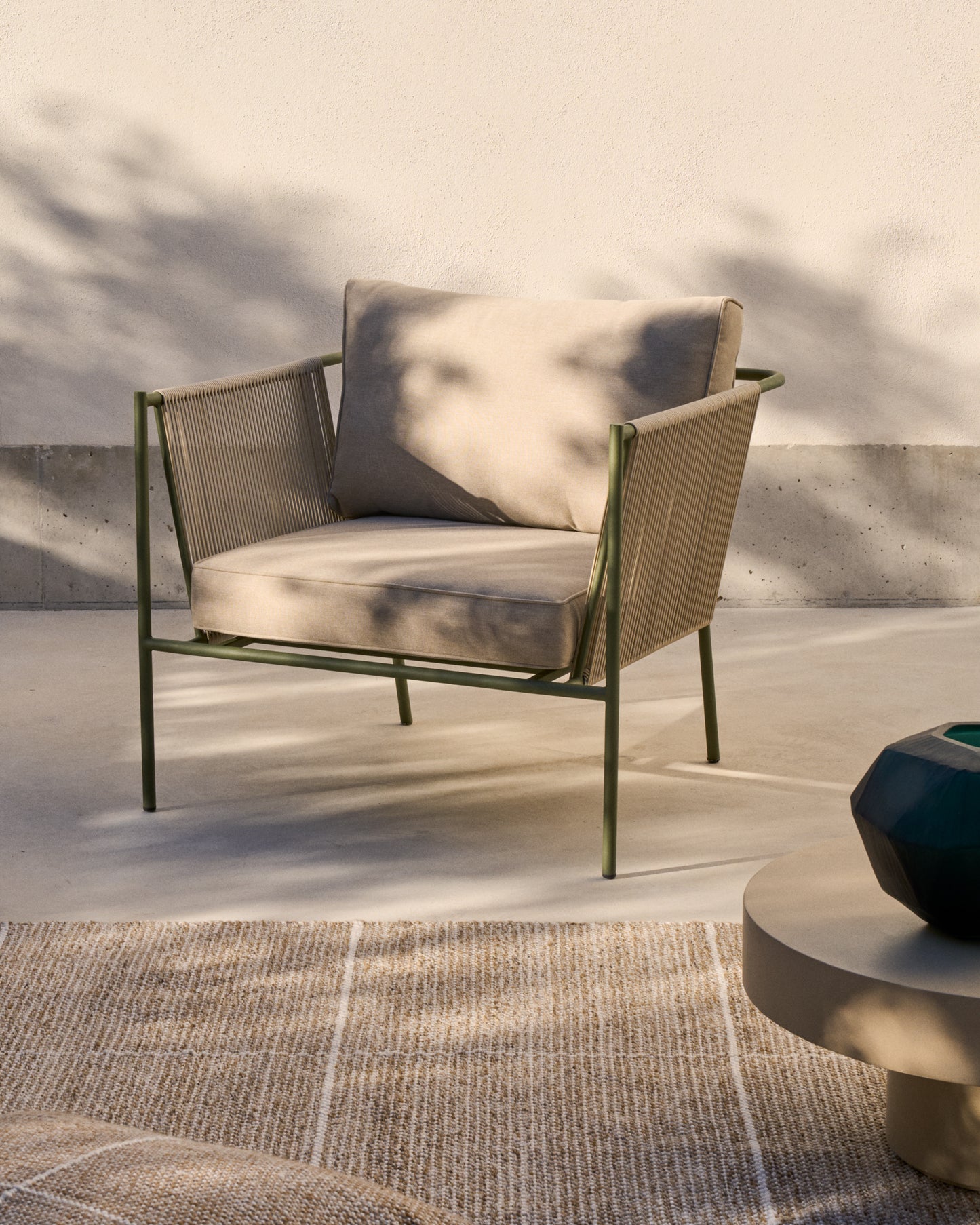 Kave Home Zivia loungestoel Groen