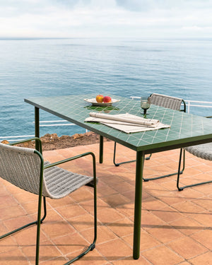 Kave Home Maurina tuintafel 182x91 cm Groen