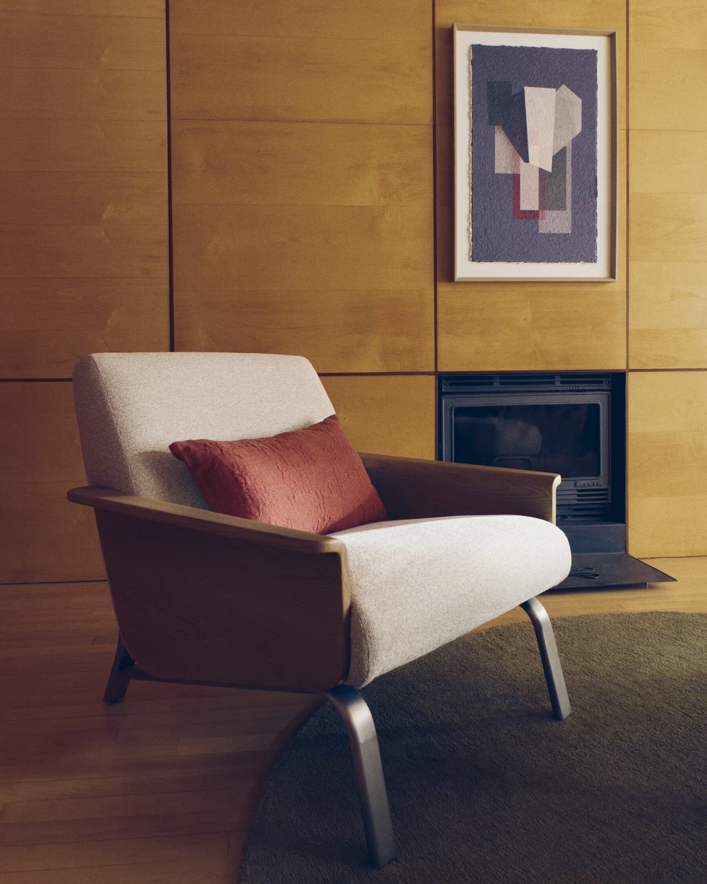 Kave Home Amsen fauteuil Beige multiplex eiken