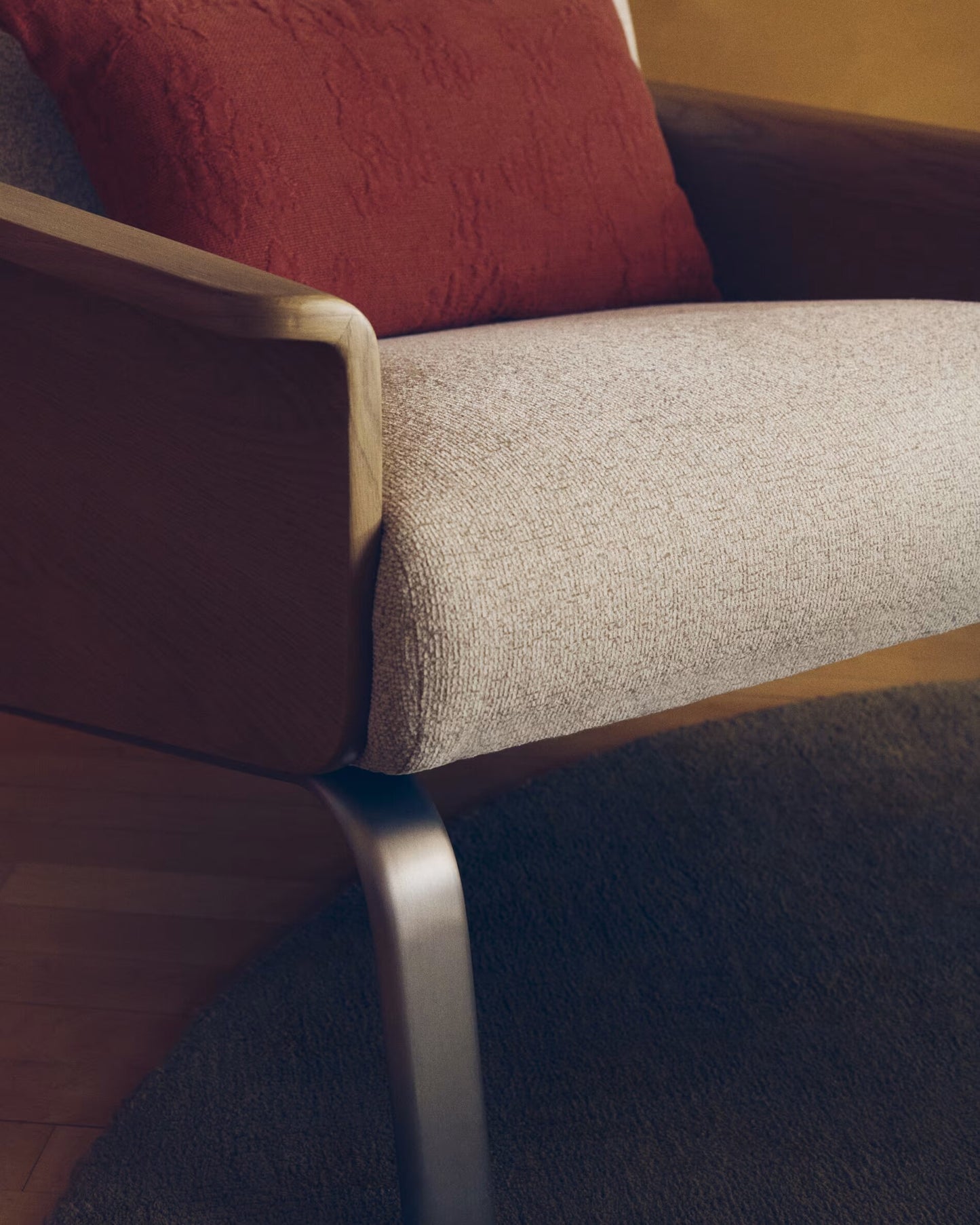 Kave Home Amsen fauteuil Beige multiplex eiken