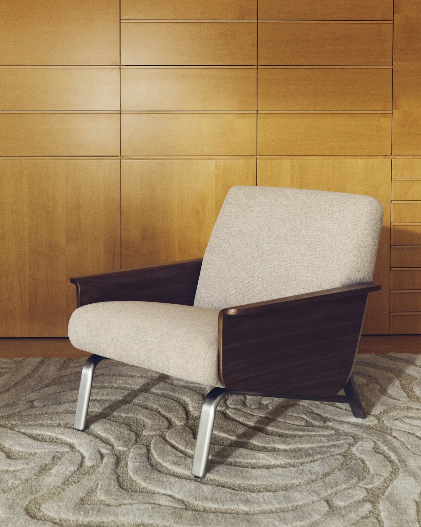 Kave Home Amsen fauteuil Lichtbruin multiplex walnoot