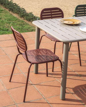 Kave Home Brai tuintafel 180x90 cm gegalvaniseerd Taupe