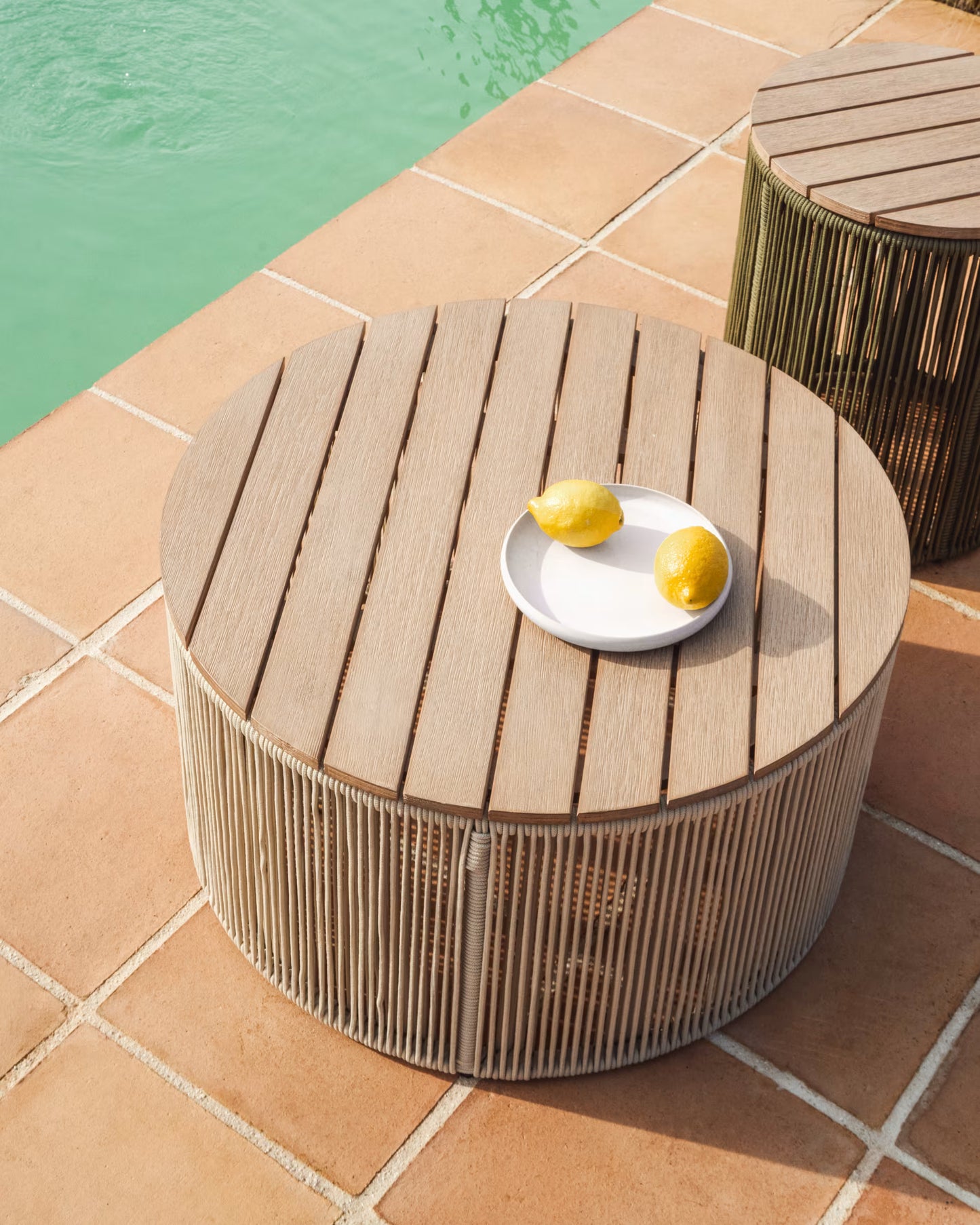 Kave Home Dandara bijzettafel Ø60 cm Ecru
