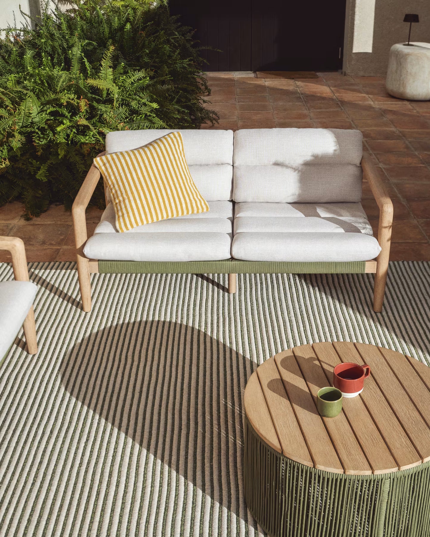 Kave Home Menfi 2-zits tuinbank Beige