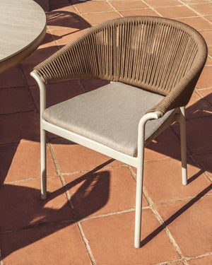 Kave Home Zuara tuinstoel Ecru