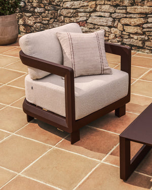 Kave Home Nerano loungestoel Bruin