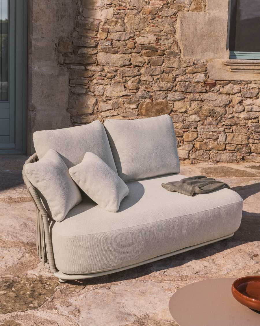 Kave Home Osani tuinbank 2-zits Ecru