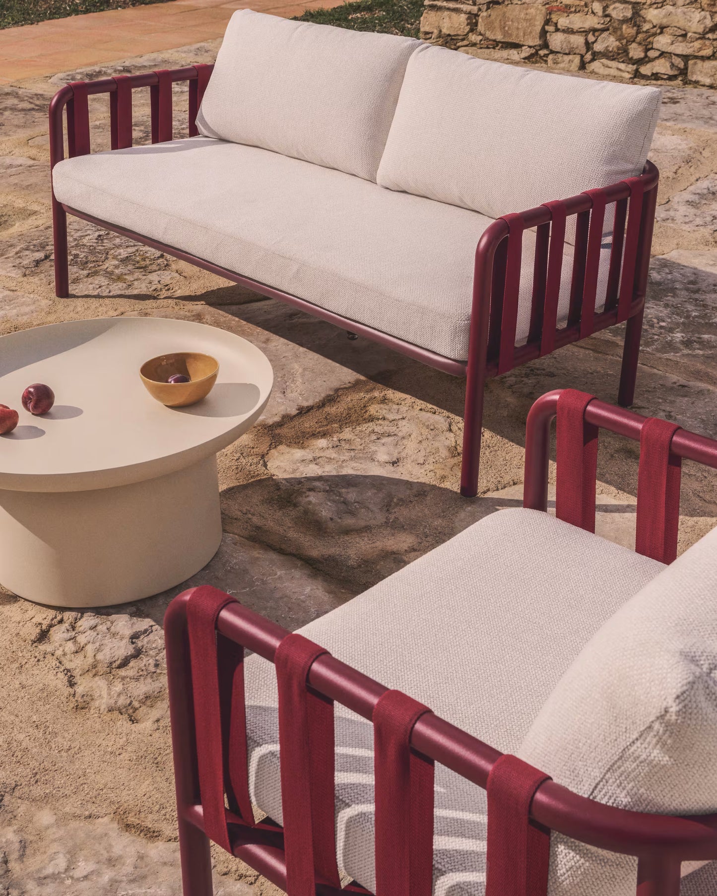 Kave Home Omala loungeset Burgundy