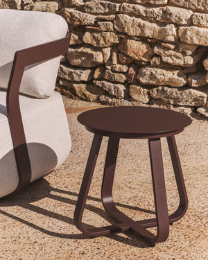 Kave Home Tamaris bijzettafel Ø48 cm Bruin