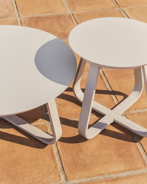 Kave Home Tamaris bijzettafel Ø48 cm Ecru