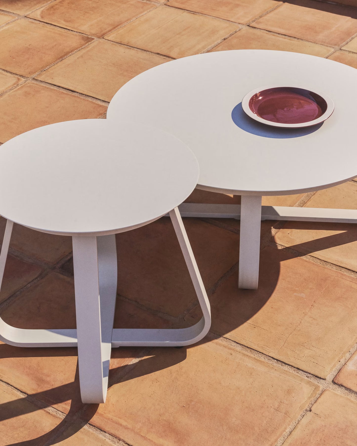 Kave Home Tamaris bijzettafel Ø48 cm Ecru