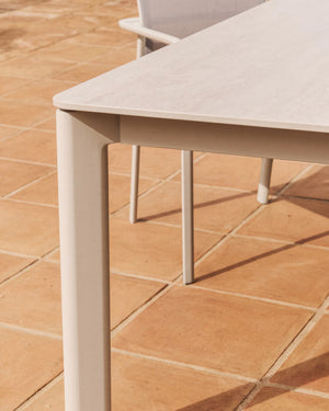 Kave Home Anafi tuintafel 220x100 cm Ecru