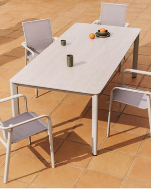 Kave Home Anafi tuintafel 220x100 cm Ecru