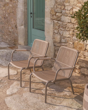 Kave Home Salis loungestoel Taupe