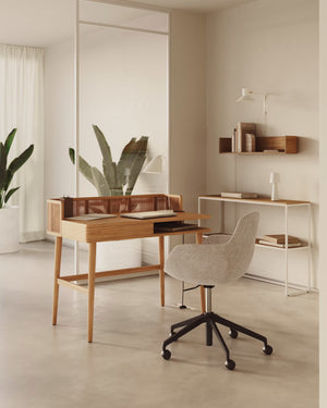 Kave Home Tissiana bureaustoel draaibaar Beige