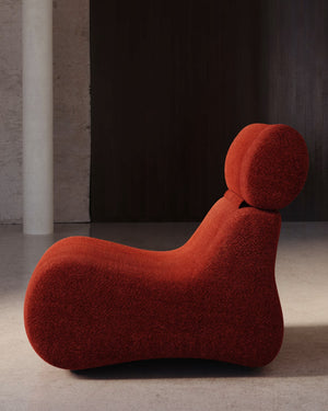 Kave Home Club fauteuil bouclé Bordeaux