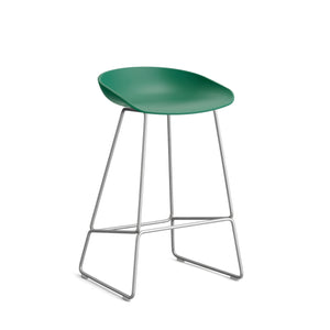 HAY About a Stool AAS 38 barkruk H65 Teal Green 2.0 RVS