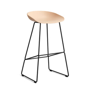 HAY About a Stool AAS 38 barkruk H75 zwart Pale Peach 2.0