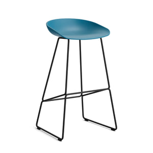 HAY About a Stool AAS 38 barkruk H75 zwart Azure Blue 2.0