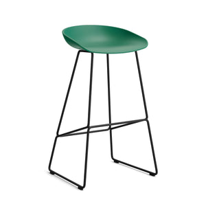 HAY About a Stool AAS 38 barkruk H75 zwart Teal Green 2.0
