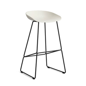 HAY About a Stool AAS 38 barkruk H75 zwart Melange Cream 2.0