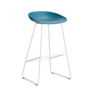 HAY About a Stool AAS 38 barkruk H75 wit Azure Blue 2.0