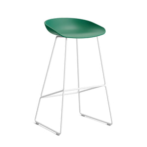 HAY About a Stool AAS 38 barkruk H75 wit Teal Green 2.0