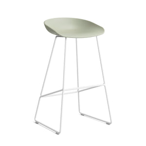 HAY About a Stool AAS 38 barkruk H75 wit Pastel Green 2.0