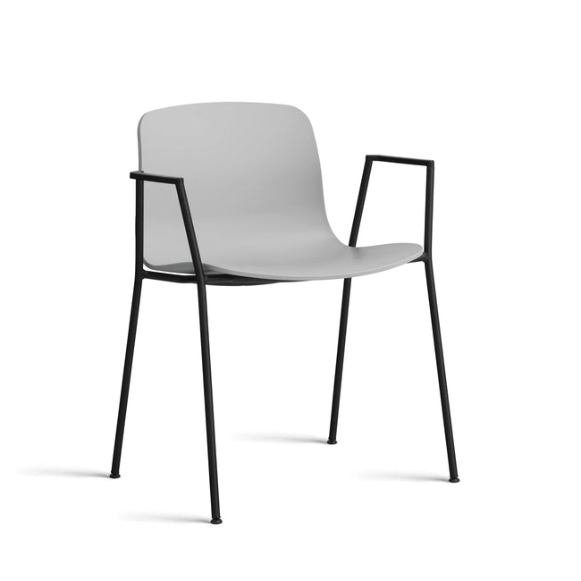 HAY About a Chair AAC 18 eetkamerstoel zwart Concrete Grey 2.0 - HAY About a Chair AAC 18 eetkamerstoel zwart Concrete Grey 2.0