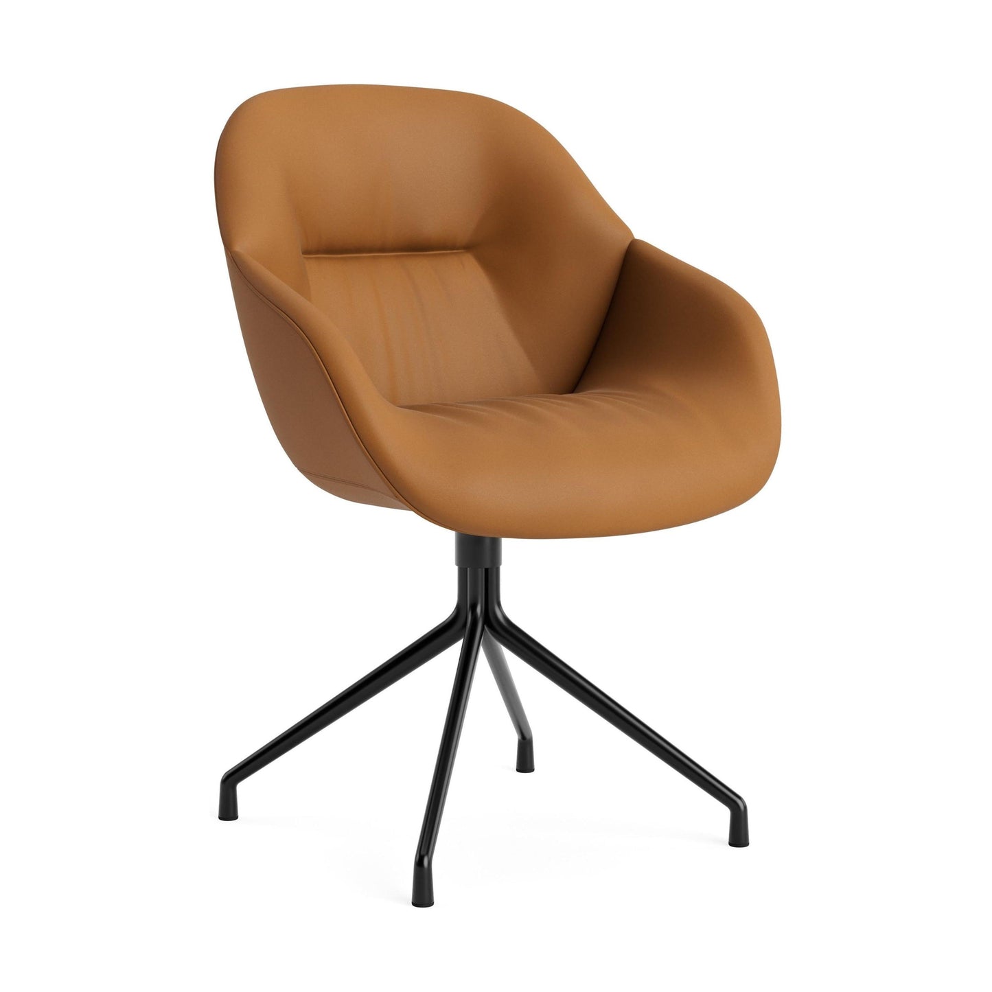HAY About a Chair AAC 121 Soft eetkamerstoel Sense Cognac swivel zwart