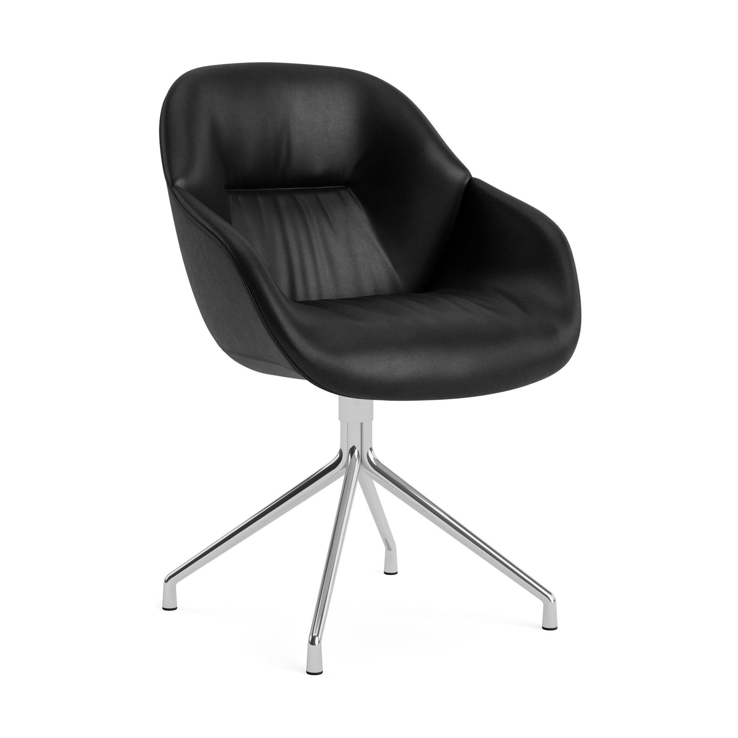 HAY About a Chair AAC 121 Soft eetkamerstoel Sierra Black swivel chroom