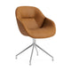HAY About a Chair AAC 121 Soft eetkamerstoel Sense Cognac swivel chroom