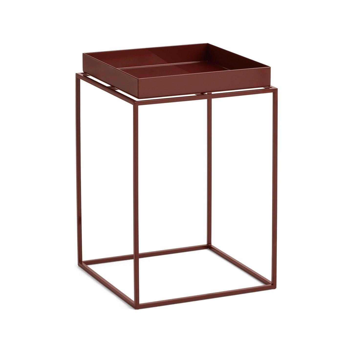 HAY Tray Small High bijzettafel 30x30 cm Chocolate