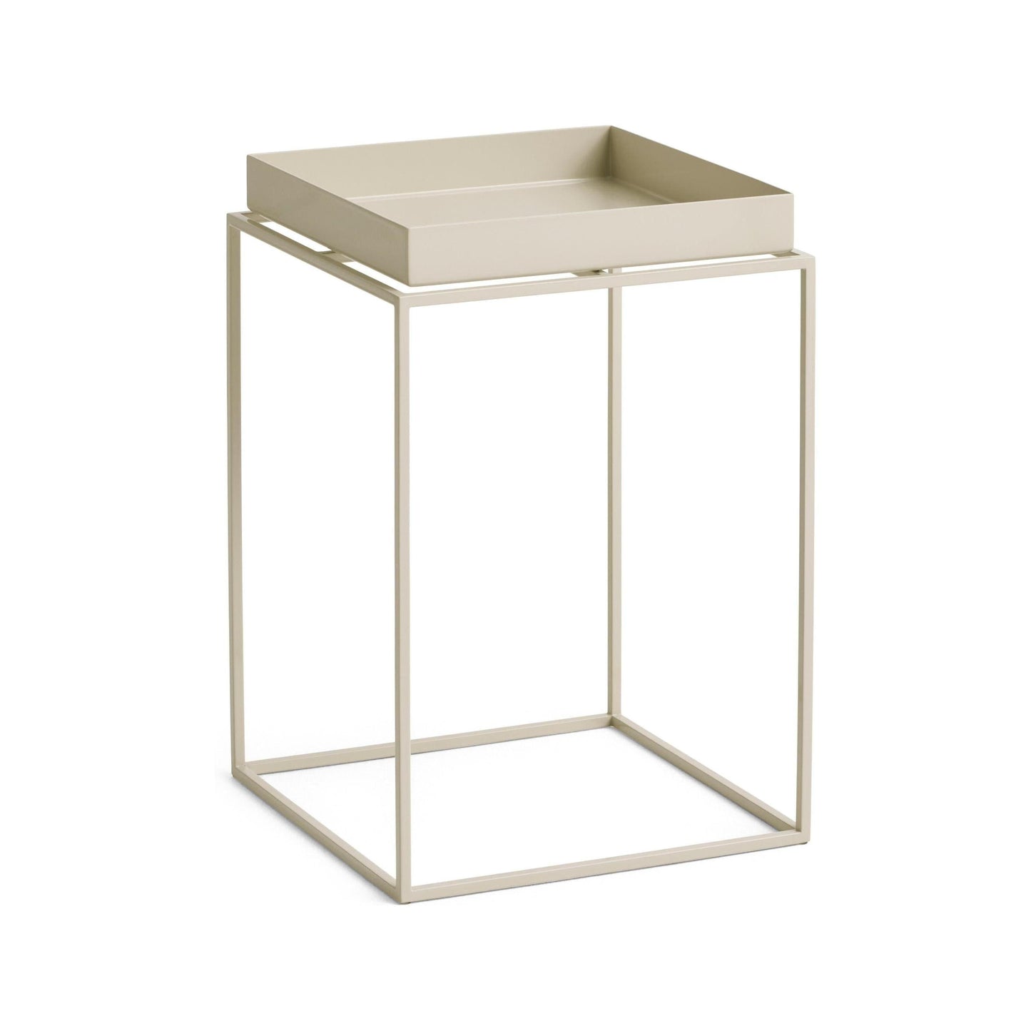 HAY Tray Small High bijzettafel 30x30 cm Warm Beige